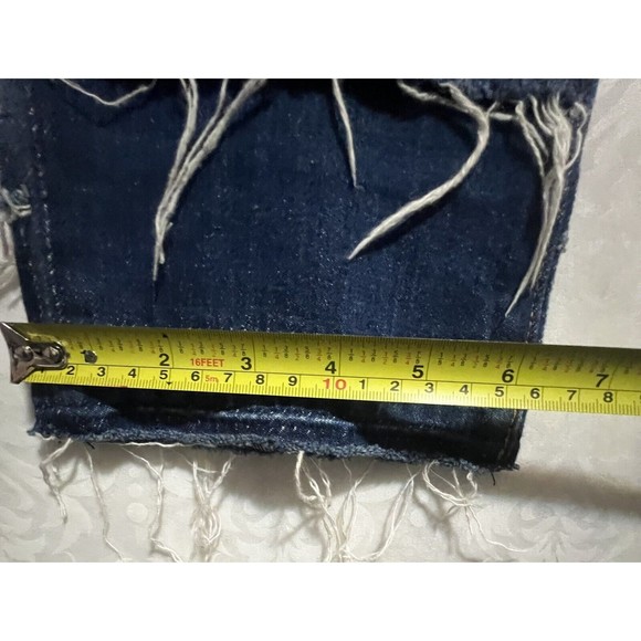 HUDSON Womens Jeans Size 28 Indigo ZOEEY HIGHRISE STRAIGHT CROP Denim Frayed Hem - Picture 10 of 16